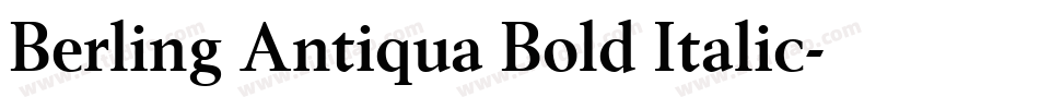 Berling Antiqua Bold Italic字体转换